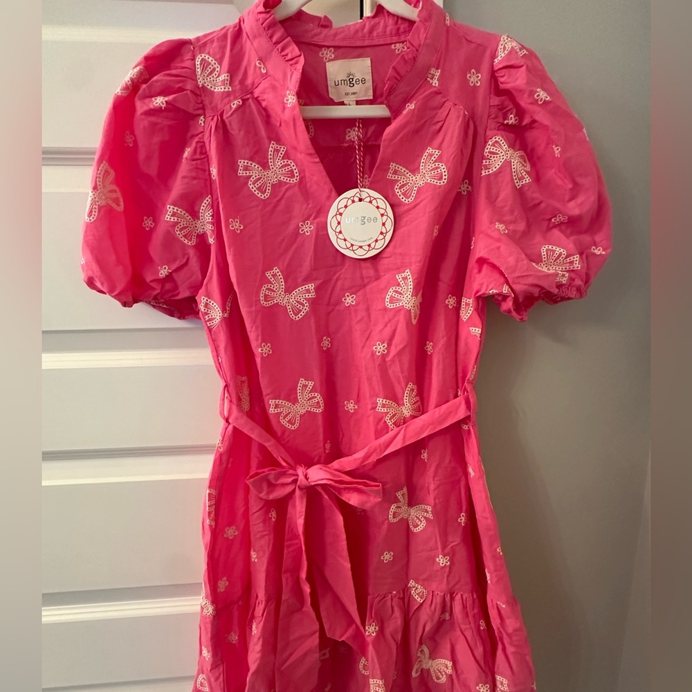 Umgee Pink women’s Dress with Bow Design - Picture 4 of 4